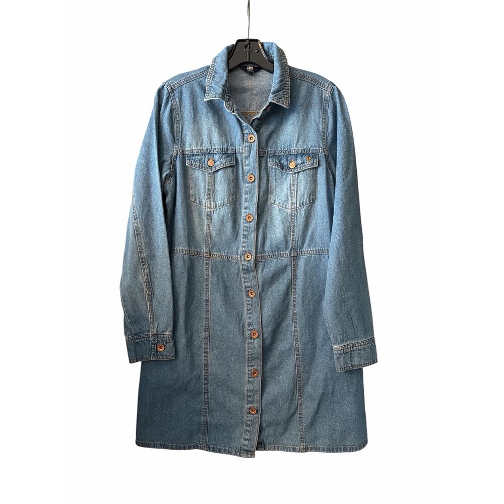 Frye Women's Medium Long Sleeve Denim Mini Dress